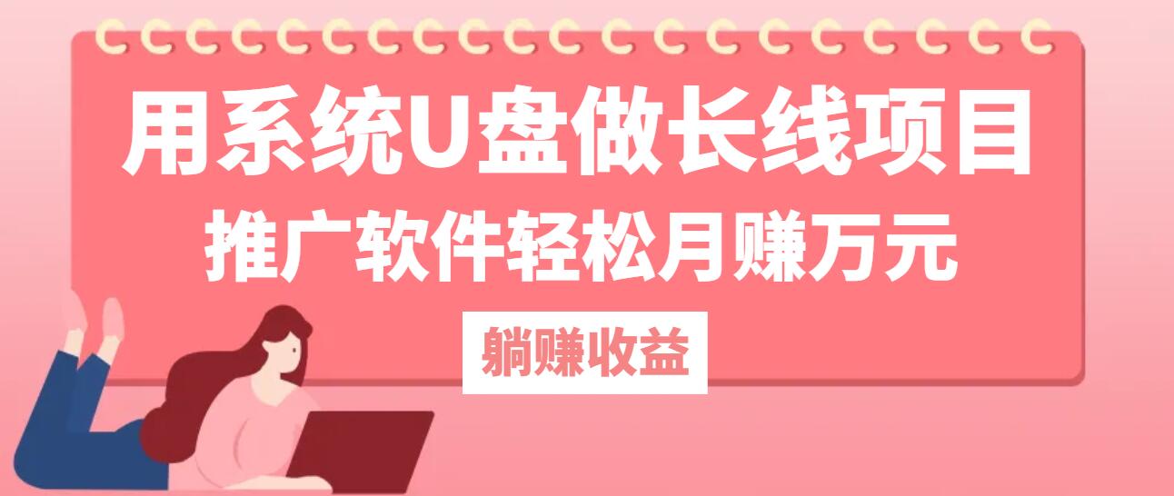 用系统U盘做长线项目，推广软件轻松月赚万元-启点工坊