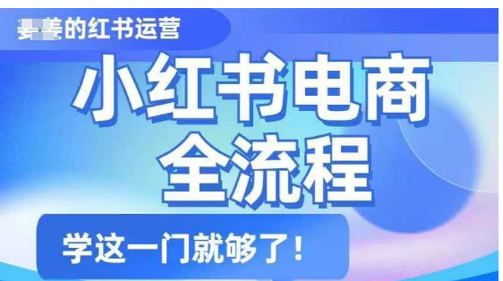 小红书电商全流程，精简易懂，从入门到精通，学这一门就够了-雨辰网创分享