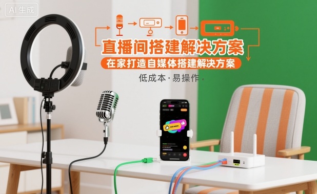 直播间搭建解决方案,在家打造自媒体搭建解决方案-优优云云网创