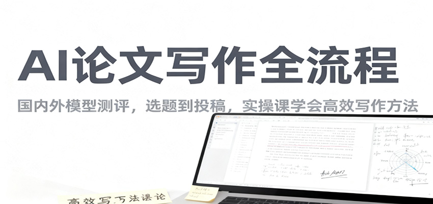 AI论文写作全流程,国内外模型测评,选题到投稿,实操课学高效写作方法-千萤云网创