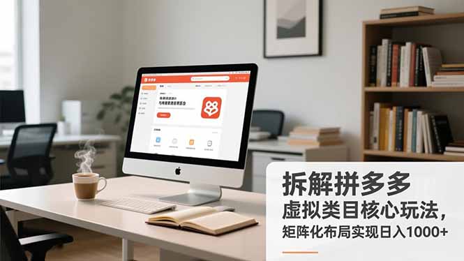 拆解拼多多虚拟类目核心玩法,矩阵化布局实现日入1000+-优云云网创