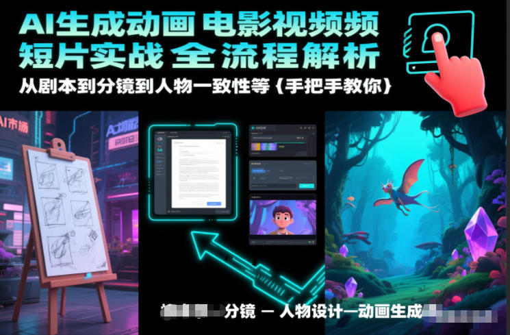 AI生成动画电影视频短片实战全流程解析,从剧本到分镜到人物一致性等手把手教你-优易云