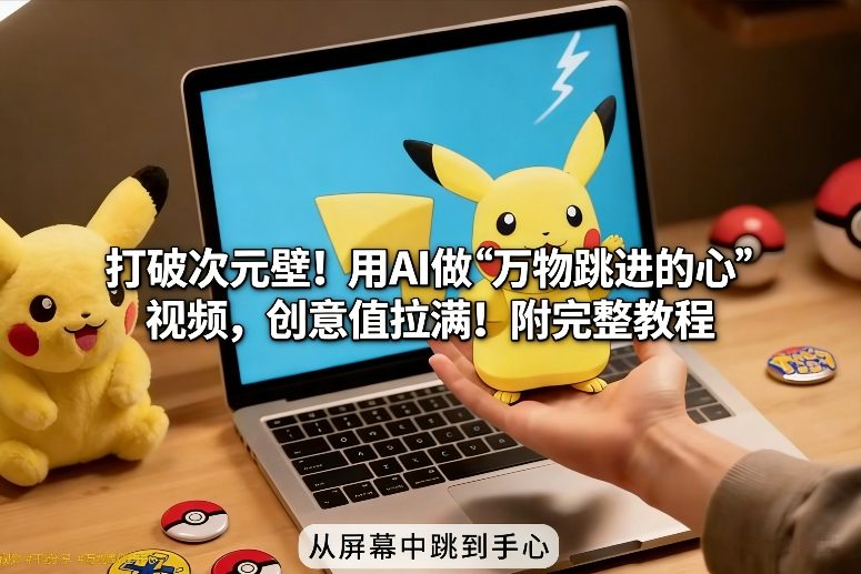 打破次元壁!用AI做【万物跳进手心】视频,创意值拉满!附完整教程-启帆云网创