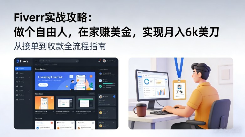 Fiverr实战攻略,做个自由人,在家賺美金,实现月入6k美刀-参一网创