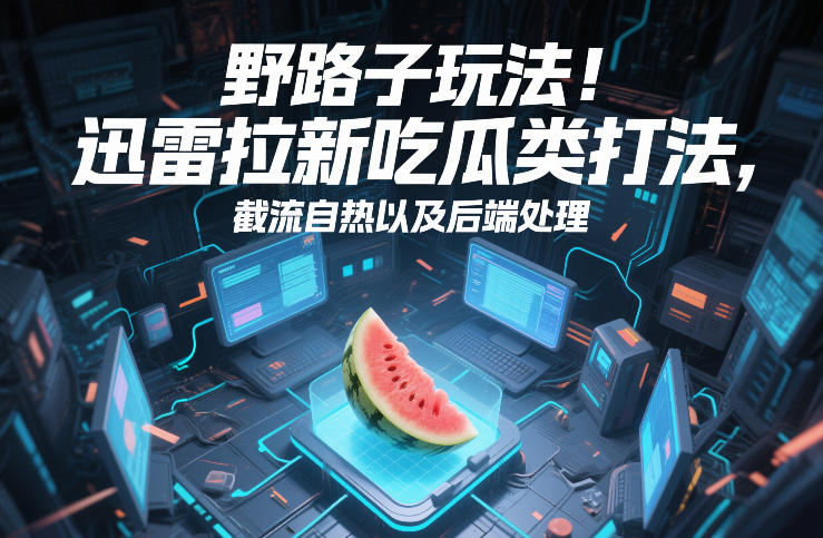 野路子玩法!迅雷拉新吃瓜类打法,截流自热以及后端处理-参一网创