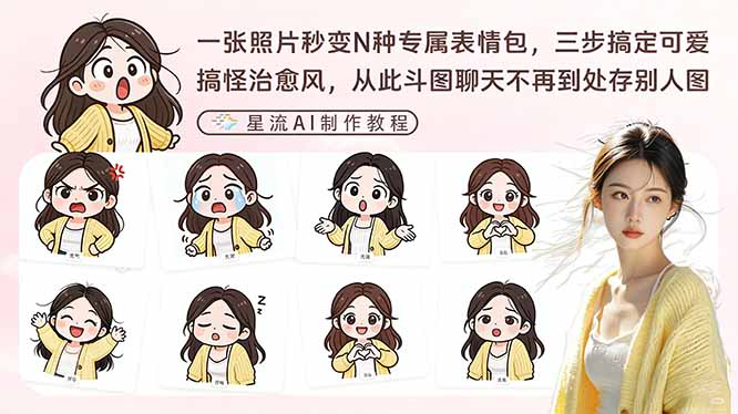 一张照片秒变N种专属表情包,三步搞定可爱搞怪治愈风,从此斗图聊天不再到处存别人图-优优云云网创