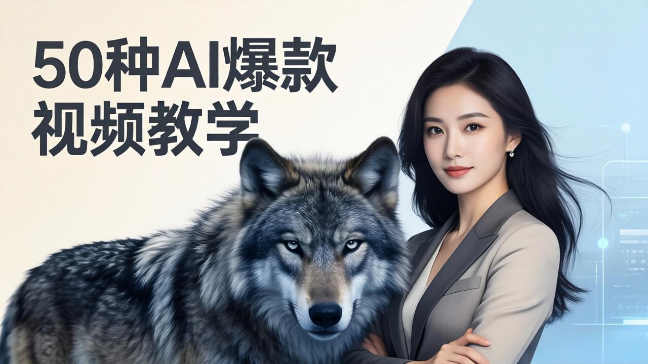 50种AI爆款视频教学:影视级古诗词+治愈萌宠+山海经蛟龙,高阶宝典商业落地-清风网创