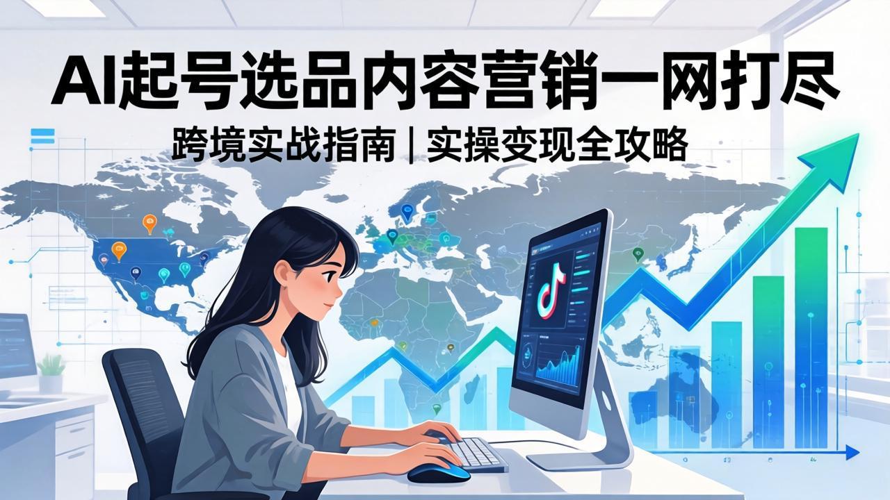 2026 TikTok 跨境AI实操:从零基础到变现全流程,AI起号选品内容营销一网打尽-亿创网