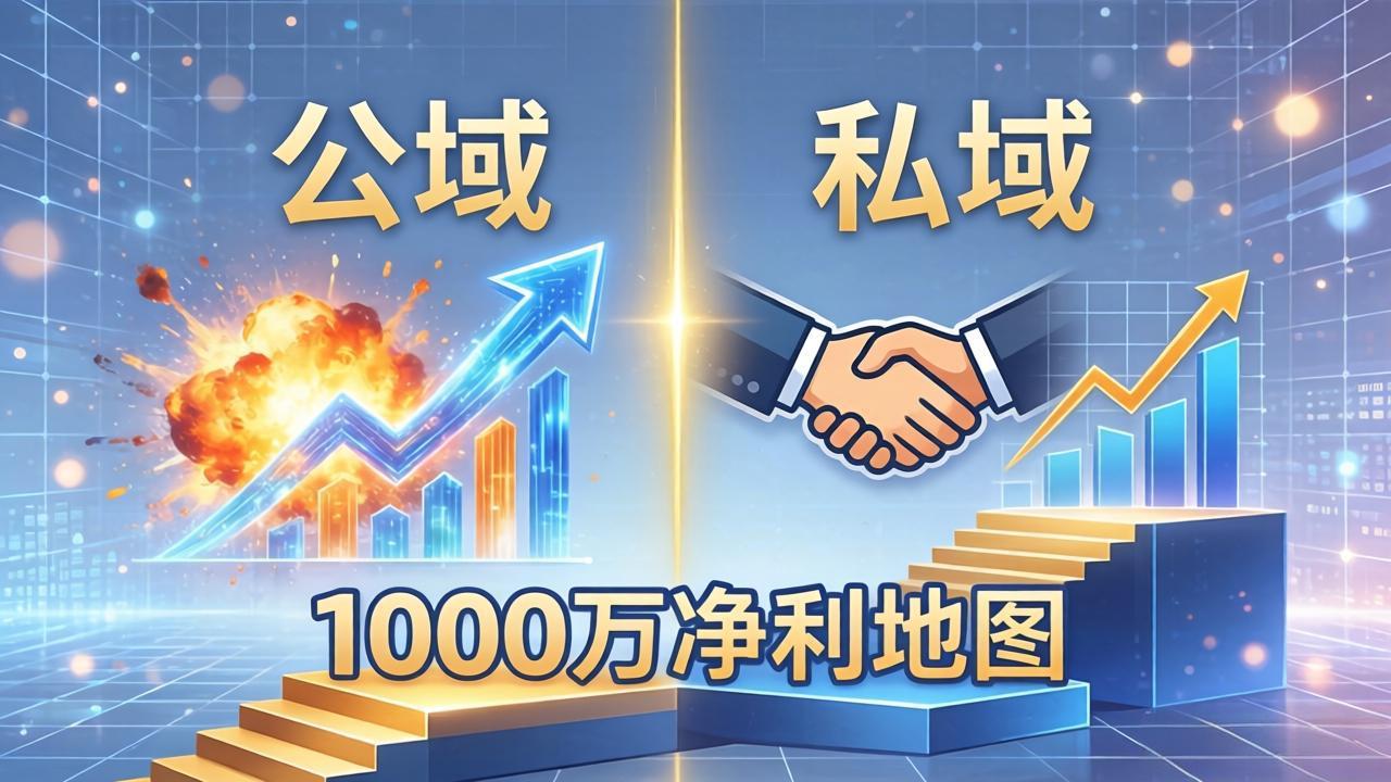 公域玩命出爆款，私域悄悄做成交：这套AI内训课，2026给你打通1000万净利的地图-清风网创