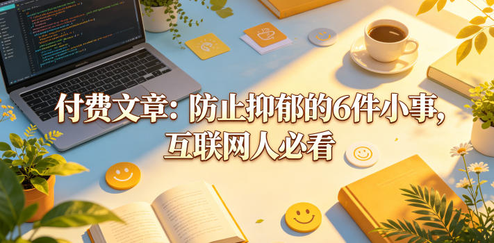 付费文章：防止抑郁的6件小事，互联网人必看！-清风网创