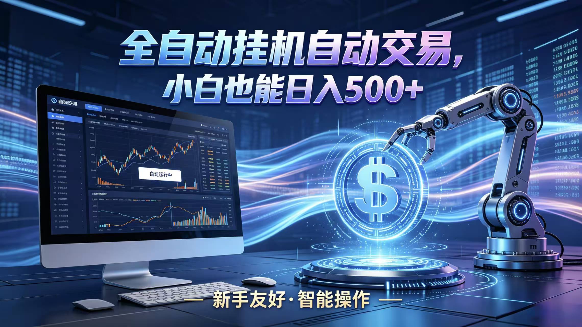全新智能化交易助手,傻瓜式操作,小白也能快速上手,轻松实现日入500+-启云分享