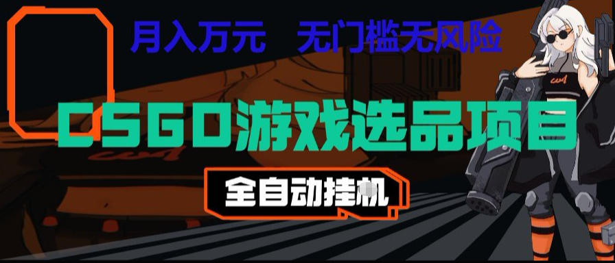 CSGO游戏自动扫货项目,全自动运行,月入1W,无风险,长期稳定可以做【揭秘】-友友云网创