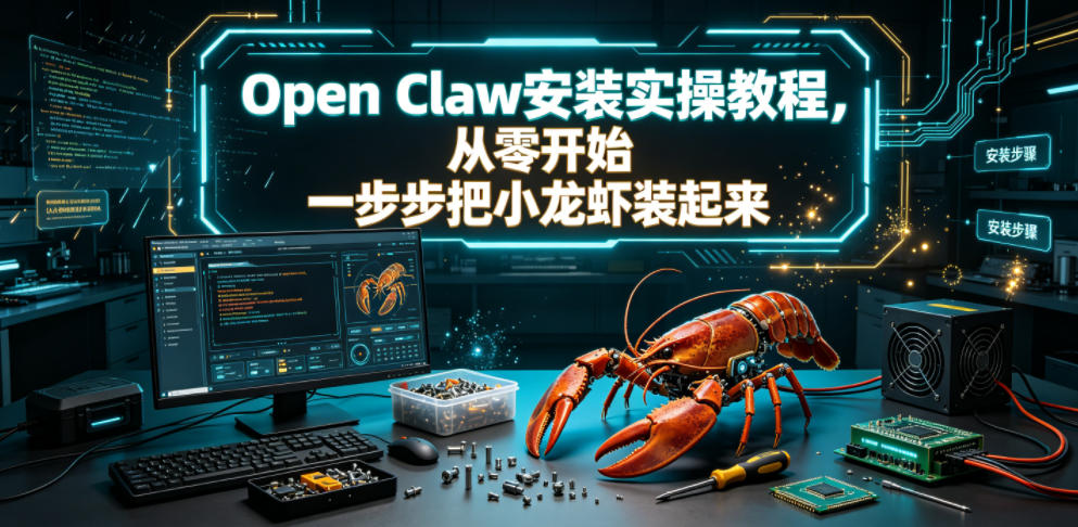 Open Claw安装实操教程,从零开始一步步一步步把小龙虾装起来-友友云网创