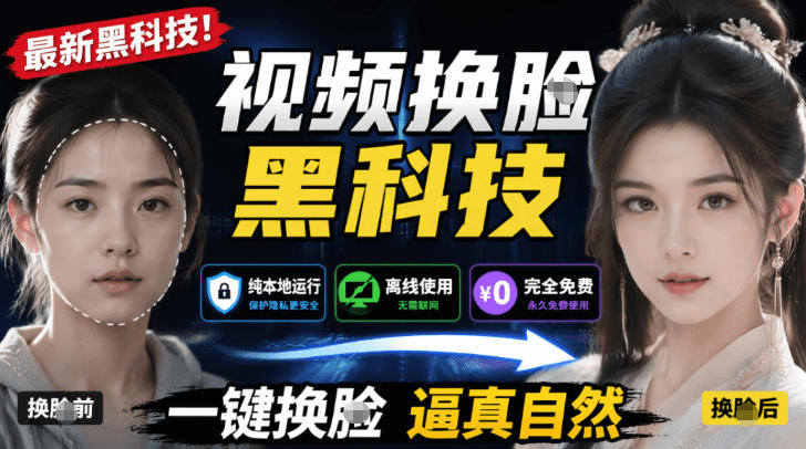 AI人工智能如此夸张？一键视频换Lian黑科技，纯本地离线运行，本地视频换Lian娱乐工具，AI FaceSwap-清风网创