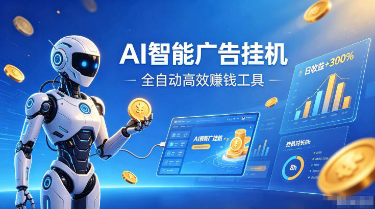 AI智能广告挂G,在家自动賺收益,全程无需人工操作、不用直播、不用拉人【揭秘】-菁跃云网创