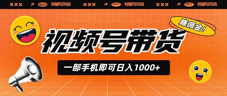 视频号带货,一部手机即可日入1000+,无人直播玩法轻松躺赚带货佣金-创创邦资源网