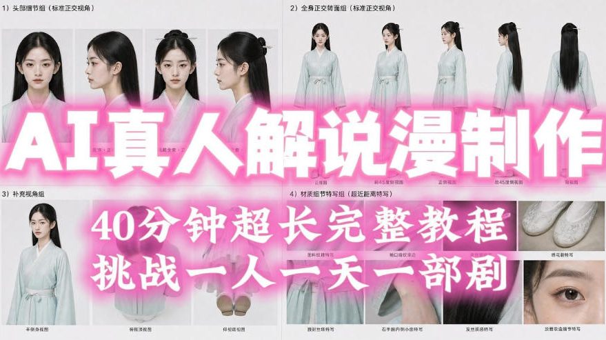 2026年AI真人解说漫剧自动批量化制作教程,40分钟超长完整,自动批量化制作,挑战一人一天一部剧!-万途网创