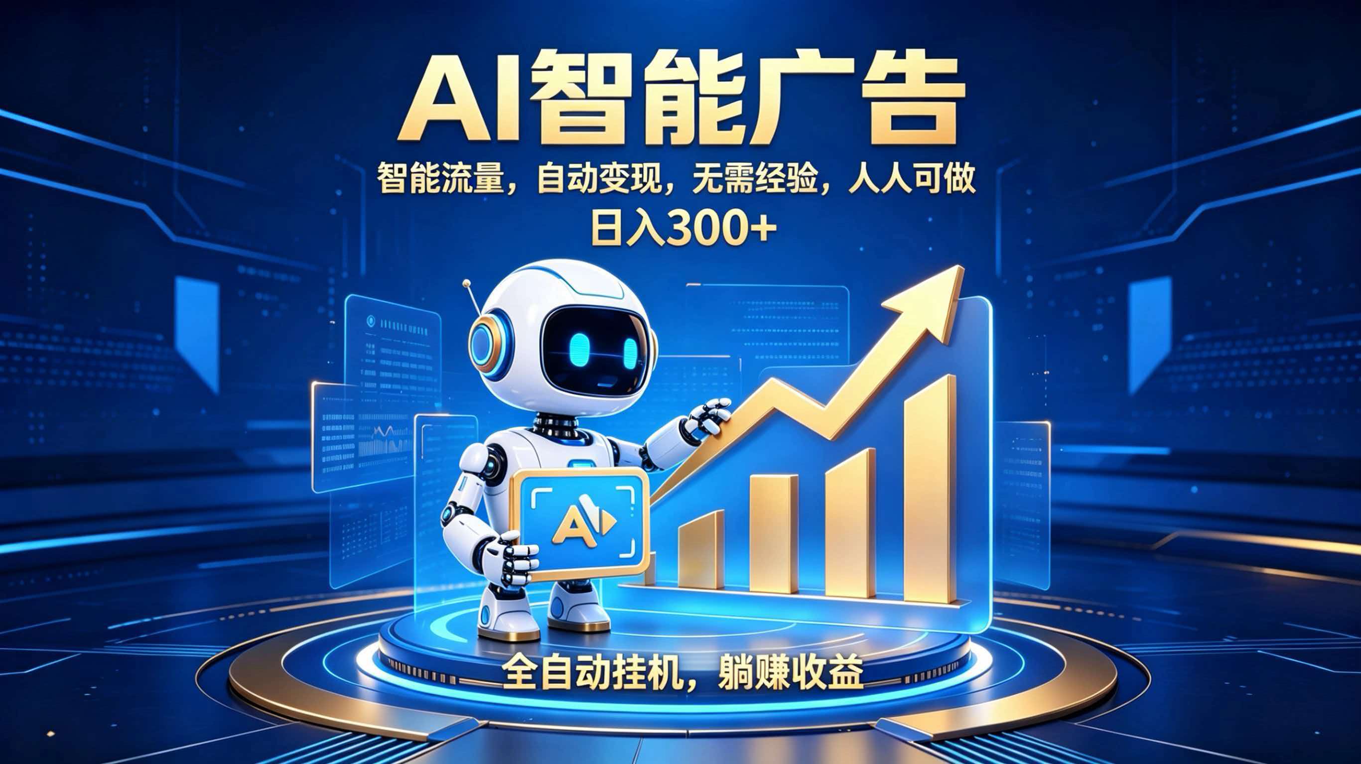 轻资产新赛道,全自动AI广告,打造持续收益-自由人网创