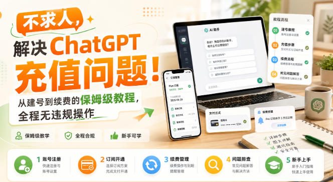 不求人,解决ChatGPT充值问题!从建号到续费的保姆级教程,全程无违规操作-清风网创