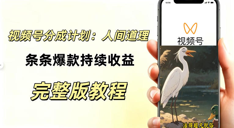 视频号新玩法之AI动漫画风励志视频，不用会画画、不用拍摄，持续化收益，详细拆解-清风网创