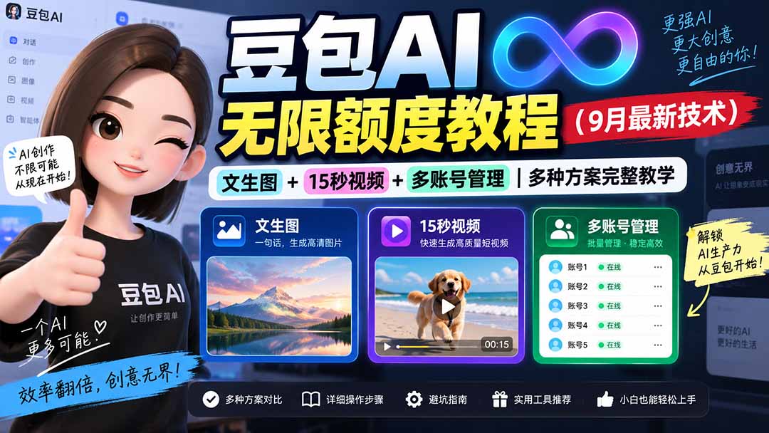 豆包AI无限额度教程(9月最新技术-青禾云网创