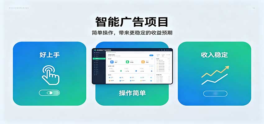 智能广告挂机项目,操作简单上手快,收益稳定可持续。稳定日入300+-青禾云网创