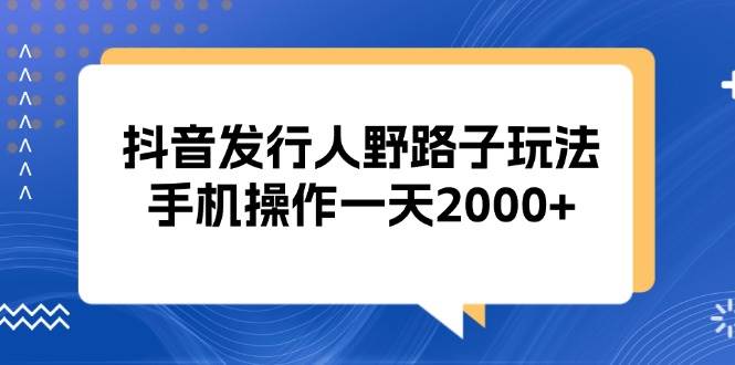 （13220期）抖音发行人野路子玩法，手机操作一天2000+-亿云网创