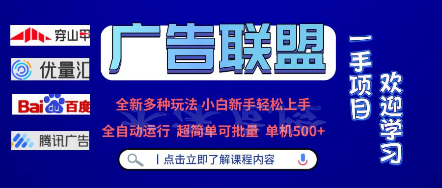 （13258期）广告联盟 全新多种玩法 单机500+  全自动运行  可批量运行-亿云网创