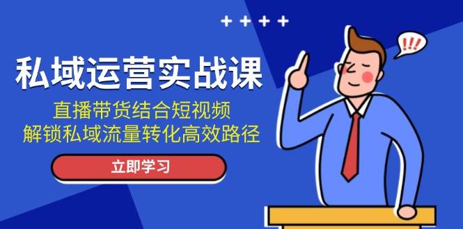 （13587期）私域运营实战课：直播带货结合短视频，解锁私域流量转化高效路径-大蚂蚁网创分享大蚂蚁网创