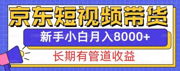 京东短视频带货新玩法，长期管道收益，新手也能月入8000+-亿云网创