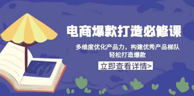 电商爆款打造必修课：多维度优化产品力，构建优秀产品梯队，轻松打造爆款-亿云网创