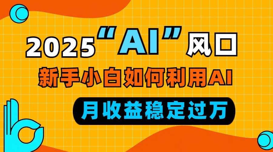 （13821期）2025“ AI ”风口，新手小白如何利用ai，每月收益稳定过万-优优云分享