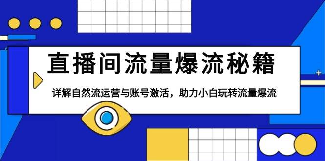 （13860期）直播间流量爆流秘籍，详解自然流运营与账号激活，助力小白玩转流量爆流-云网创