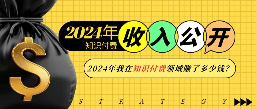 （13864期）2024年知识付费收入大公开！2024年我在知识付费领域賺了多少钱？-云网创