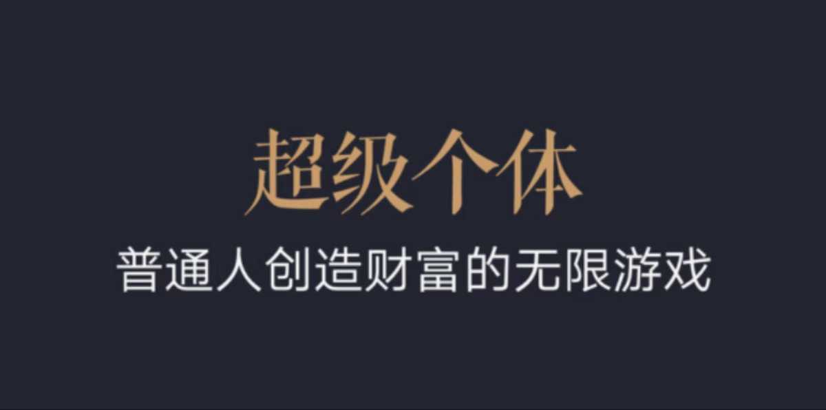 超级个体：2024-2025翻盘指南，普通人创造财富的无限游戏-八一网创分享