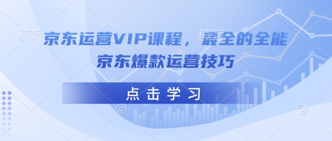 京东运营VIP课程，最全的全能京东爆款运营技巧-优优云网创