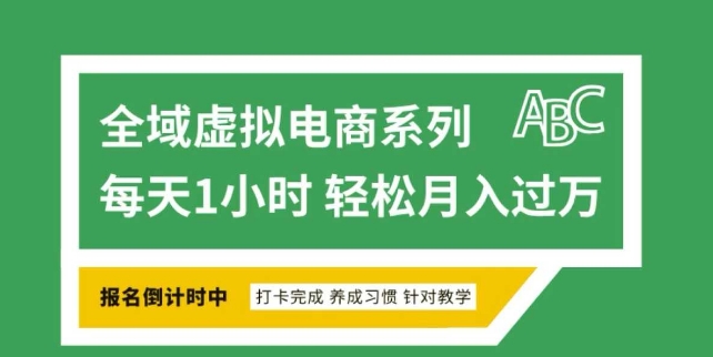 全域虚拟电商变现系列，通过平台出售虚拟电商产品从而获利-玖野学社-每日分享网创项目！