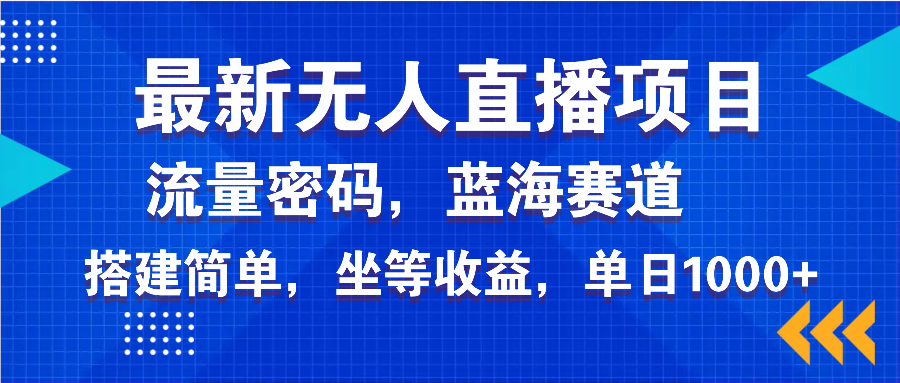 最新无人直播项目—美女电影游戏，轻松日入3000+，蓝海赛道流量密码，…-红宝盒创业网创平台