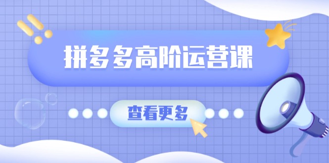 拼多多高阶运营课：极致群爆款玩法，轻付费无尽复制，打造单品爆款之路-深鱼云创