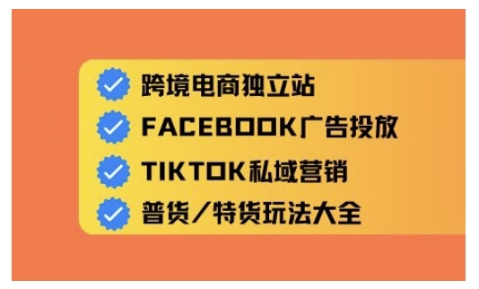 跨境电商独立站及全域流量营销，从0基础快速入门并精通跨境电商运营-云网创