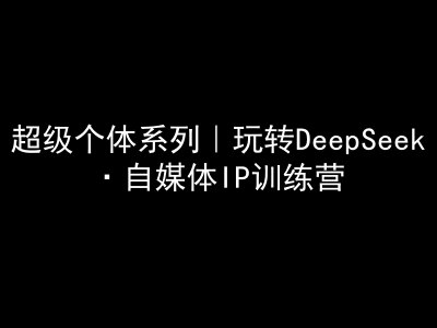 超级个体系列，玩转DeepSeek·自媒体IP训练营，deepseek教程-诺贝网创