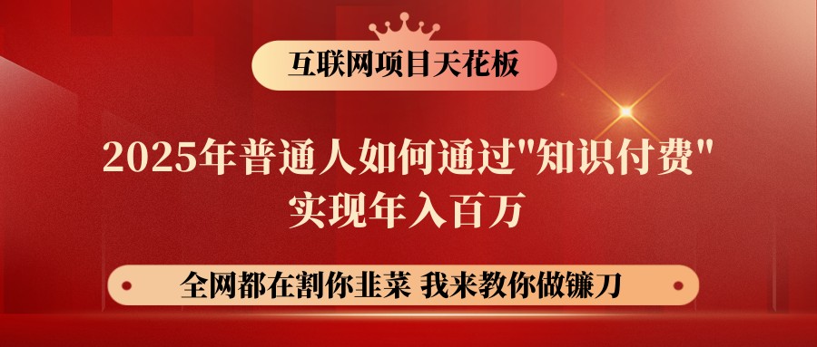 网创项目终点站-镰刀训练营超级IP合伙人，25年普通人如何通过“知识付费”年入百万-云网创