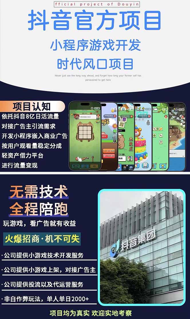 图片[1] - 2025最热抖音官方项目 Ai时代风口项目小程序游戏开发 实测单个游戏日收… - 项目资源网