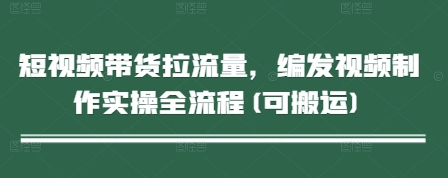 短视频带货拉流量，编发视频制作实操全流程(可搬运)-优优云网创