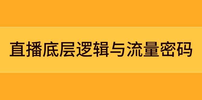 直播底层逻辑与流量密码：定位模型+案例拆解，急速流承接与数据优化全攻略-阿迪云资源网