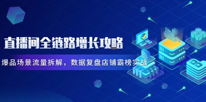 直播间全链路增长攻略，爆品场景流量拆解，数据复盘店铺霸榜实战锦囊妙计网创锦囊妙计分享
