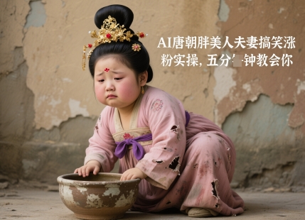 AI唐朝胖美人夫妻搞笑涨粉实操，五分钟教会你-阿峰网创