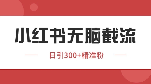 小红书只要你有同行就能获客，独家野路子获客玩法，暴力截流【揭秘】-亿云网创