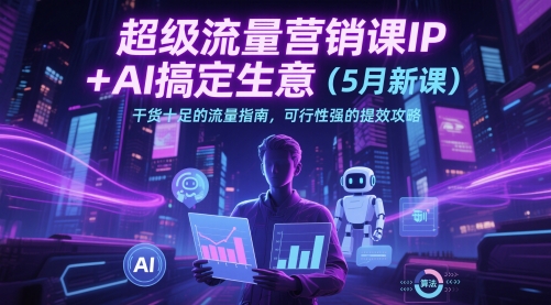 超级流量营销课IP+AI搞定生意(5月新课)干货十足的流量指南，可行性强的提效攻略-全网项目资源网创