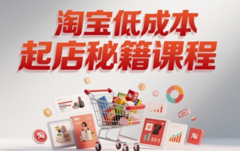 淘宝低成本起店系统课，助你快速起店，实现弯道超车-红云科创